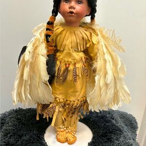 Yellow Feathered Native-Inspired Kids Doll Outfit - Brand: